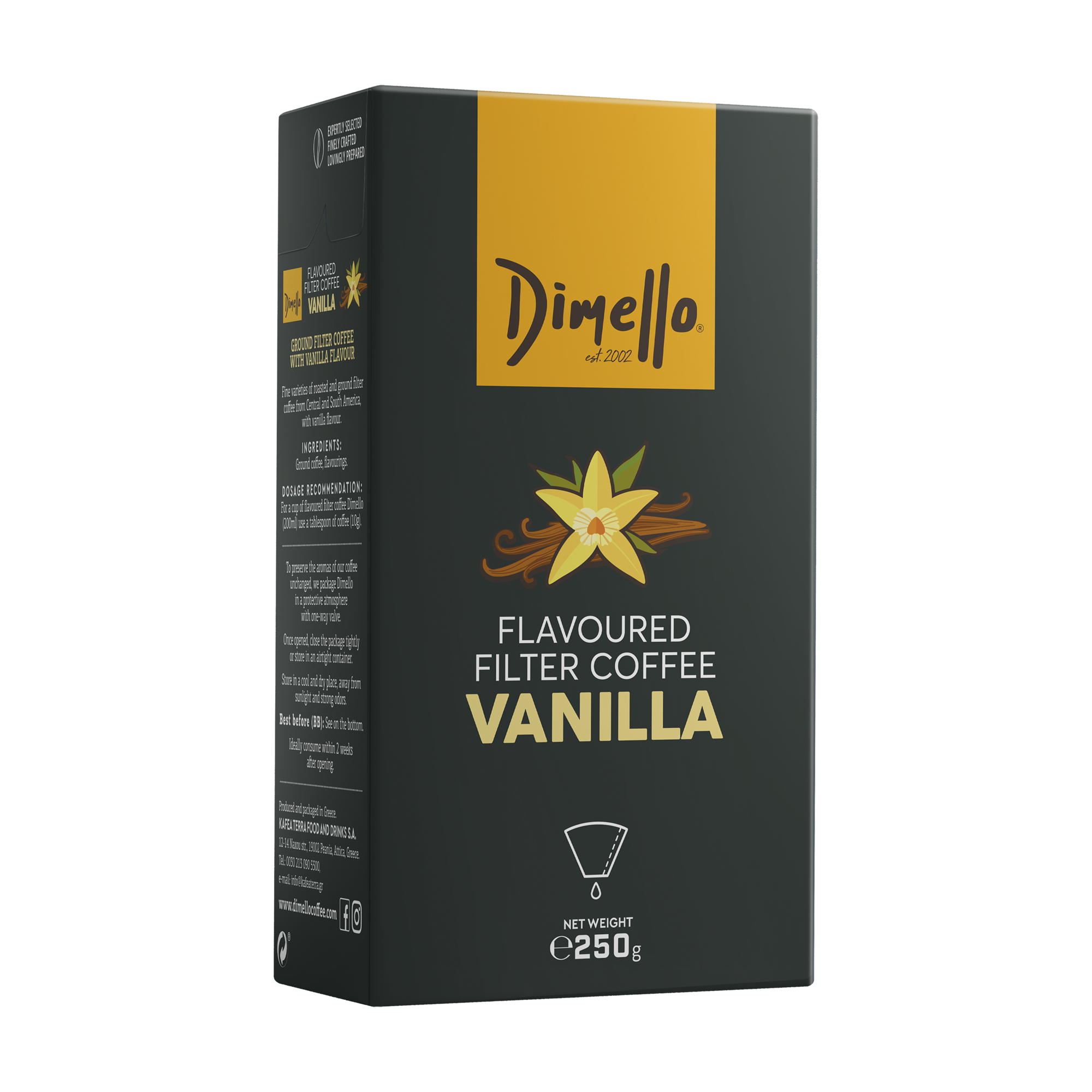 Filter Coffee Vanilla flavoured - Ground [750g Bag] | DIMELLO