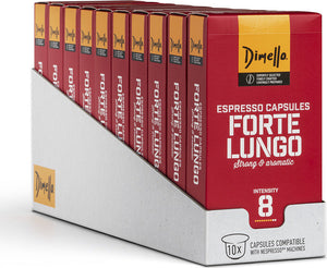 COMPATIBLE CAPSULES CARTON No. 8 - FORTE LUNGO [10 x 10caps Box]